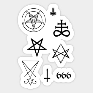 Occult, Satanic, Magical Symbols, Lucifer, Witchcraft, Magic stickers Sticker